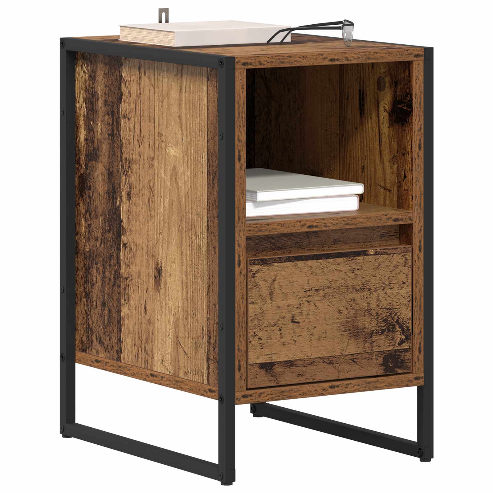 Nachttisch 2 pcs Altholz 39,5 x 30 x 50 cm Holzwerkstoff
