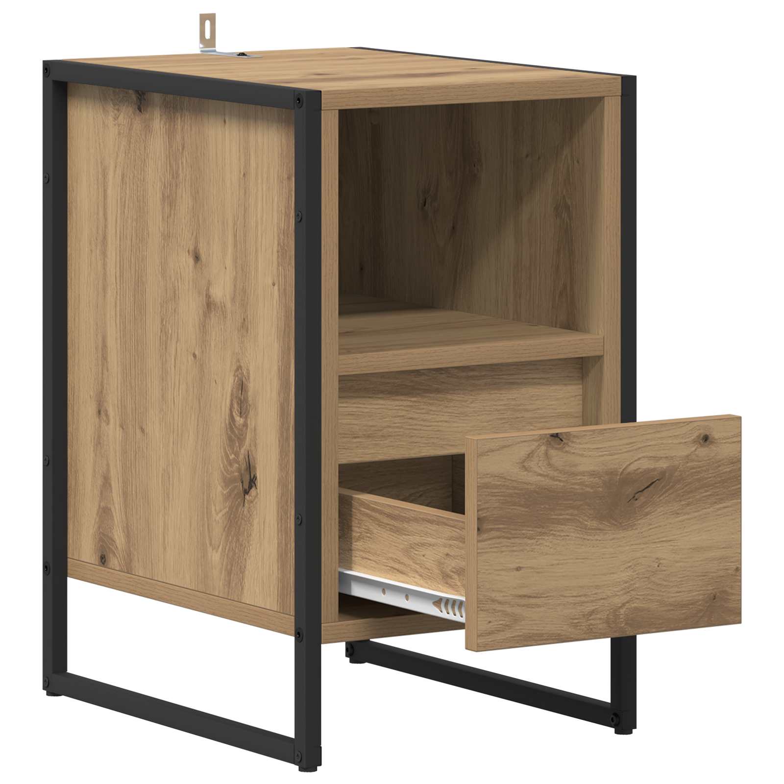 Nachttisch 2 pcs Kunsthandwerk Eiche 39,5 x 30 x 50 cm
