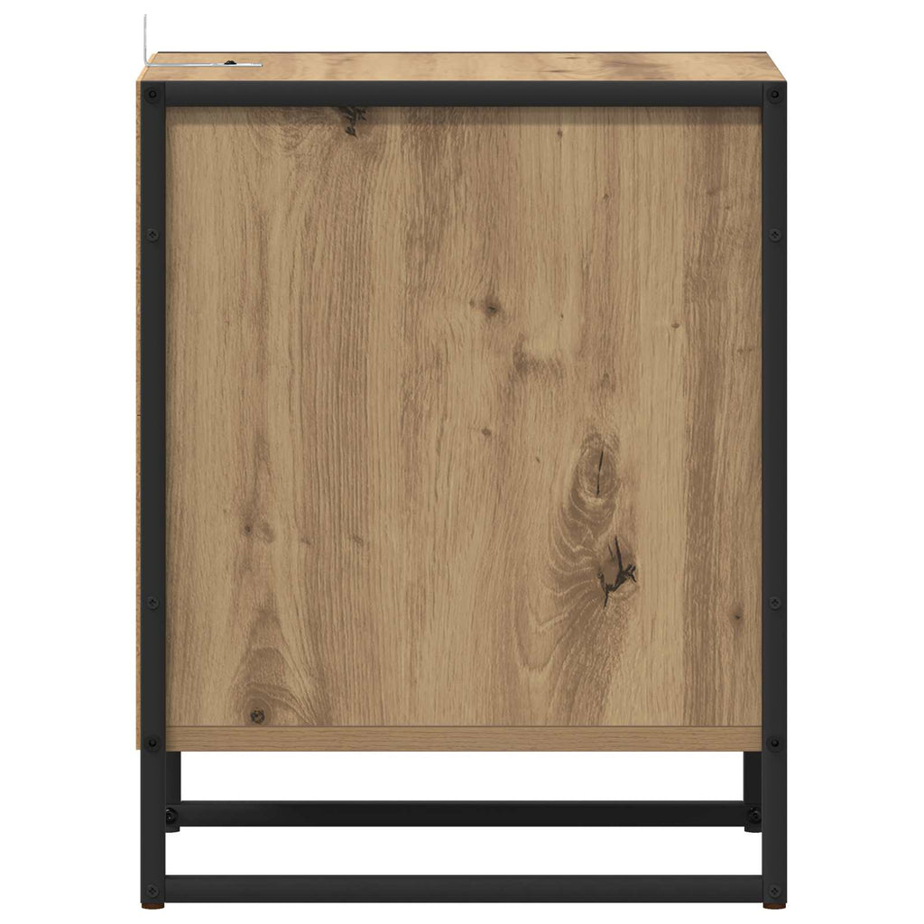Nachttisch 2 pcs Kunsthandwerk Eiche 39,5 x 30 x 50 cm