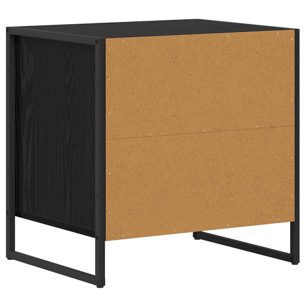 Nachttisch Schwarz Eichen-Optik 50 x 39,5 x 50 cm Holzwerkstoff