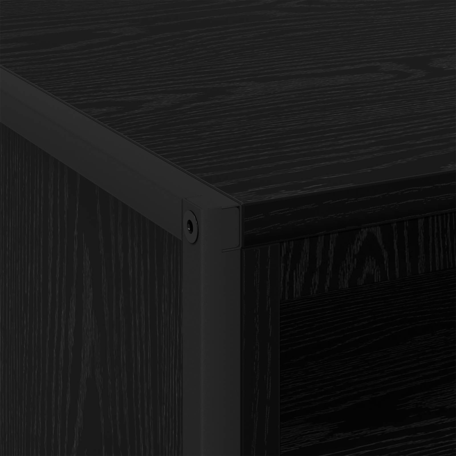 Nachttisch 2 pcs Schwarz Eichen-Optik 50 x 39,5 x 50 cm