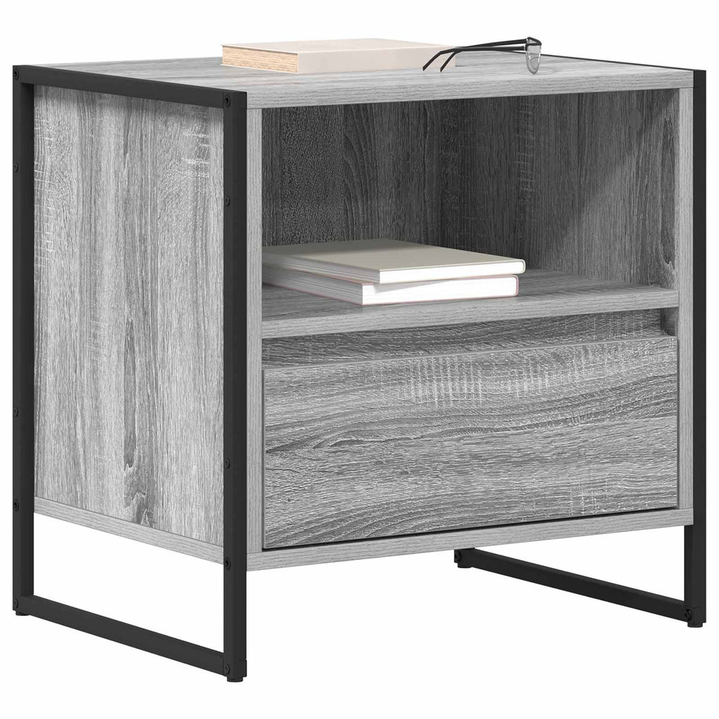 Nachttisch 2 pcs Graues Sonoma 50 x 39,5 x 50 cm Holzwerkstoff