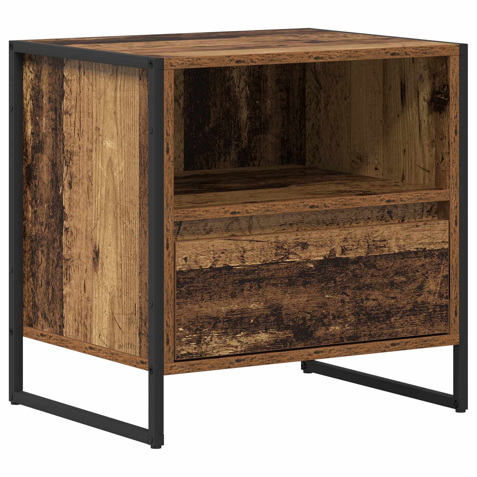 Nachttisch 2 pcs Altholz 50 x 39,5 x 50 cm Holzwerkstoff
