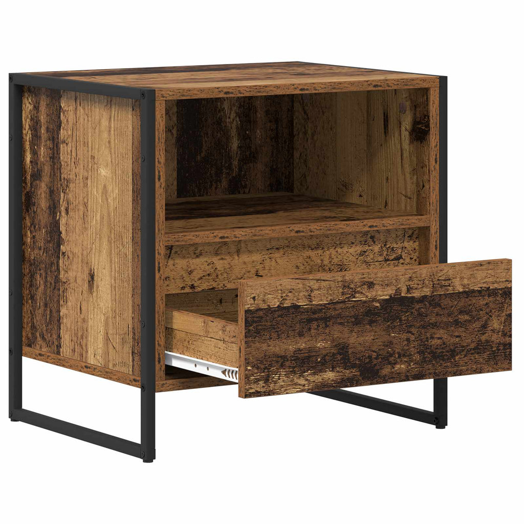 Nachttisch 2 pcs Altholz 50 x 39,5 x 50 cm Holzwerkstoff