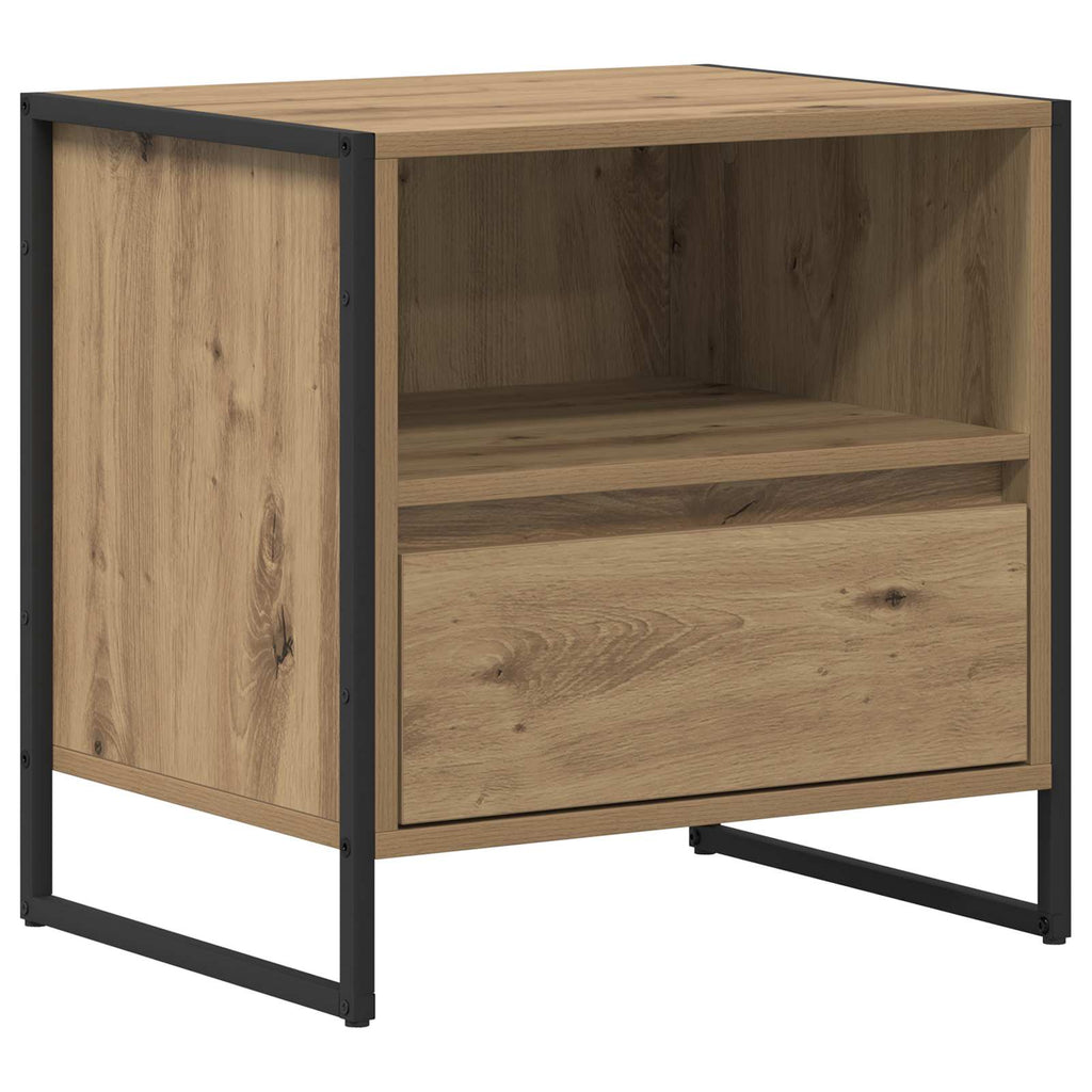 Nachttisch 2 pcs Kunsthandwerk Eiche 50 x 39,5 x 50 cm