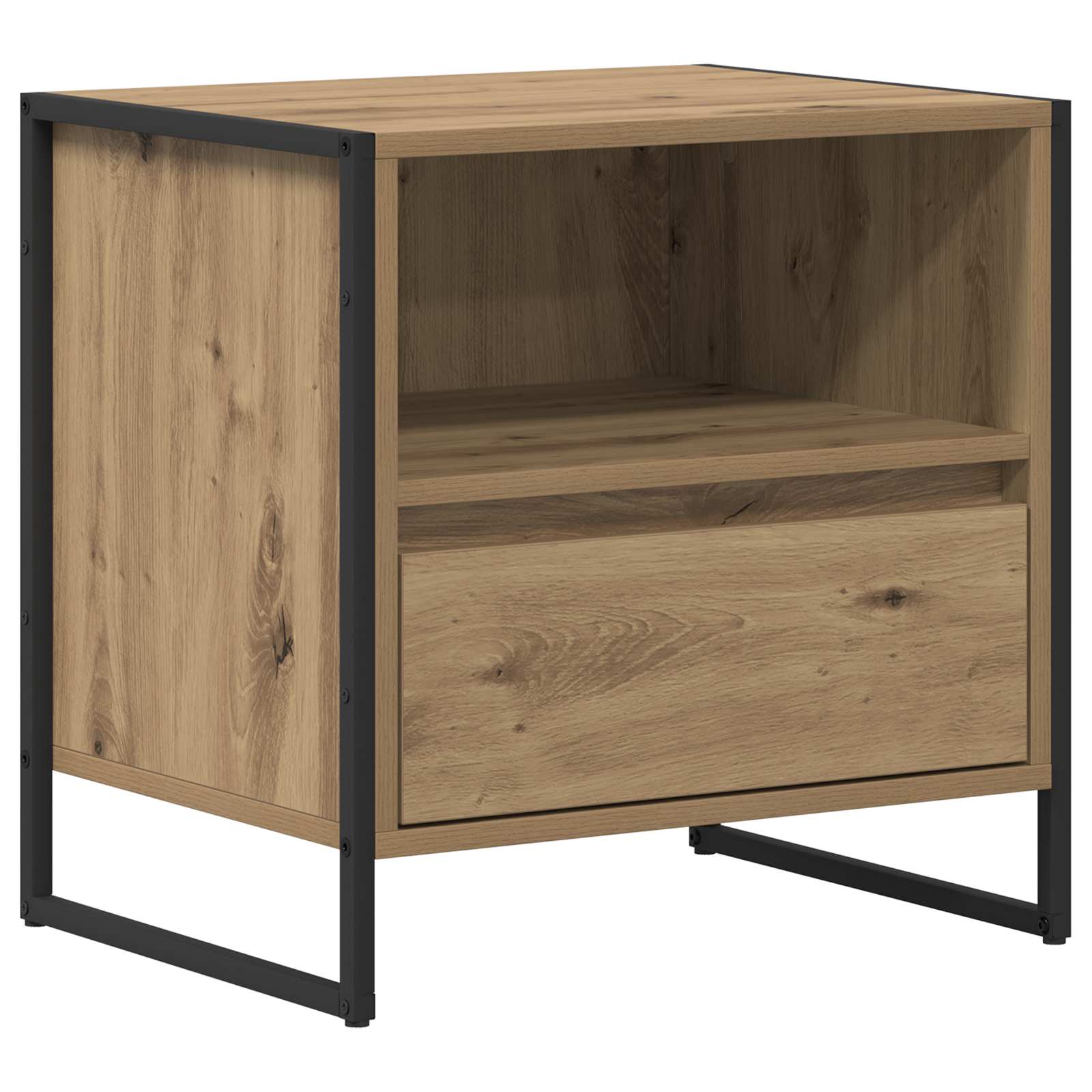 Nachttisch 2 pcs Kunsthandwerk Eiche 50 x 39,5 x 50 cm