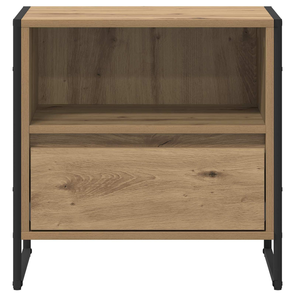 Nachttisch 2 pcs Kunsthandwerk Eiche 50 x 39,5 x 50 cm