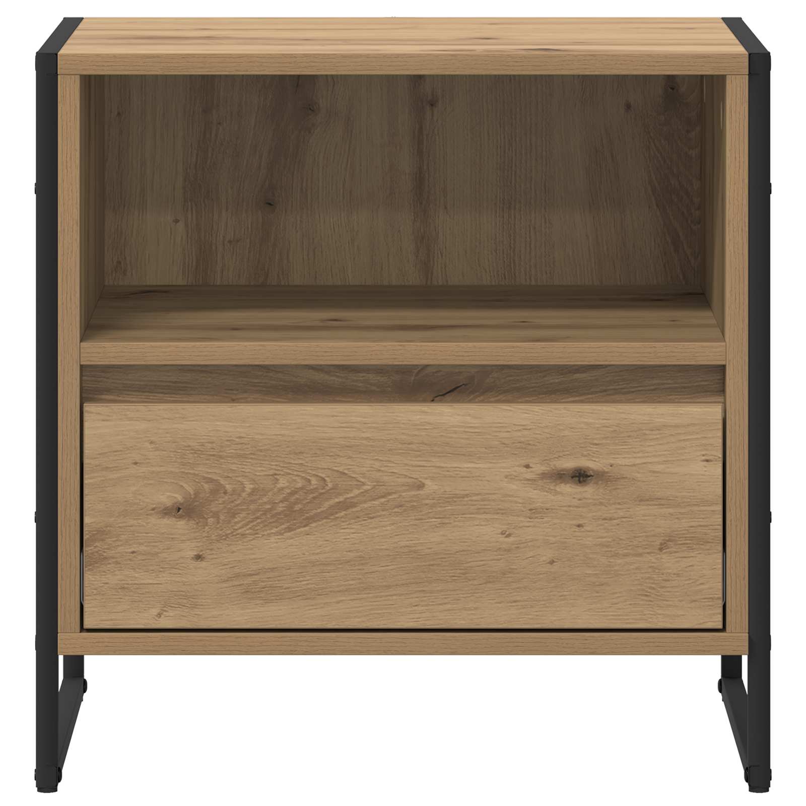 Nachttisch 2 pcs Kunsthandwerk Eiche 50 x 39,5 x 50 cm