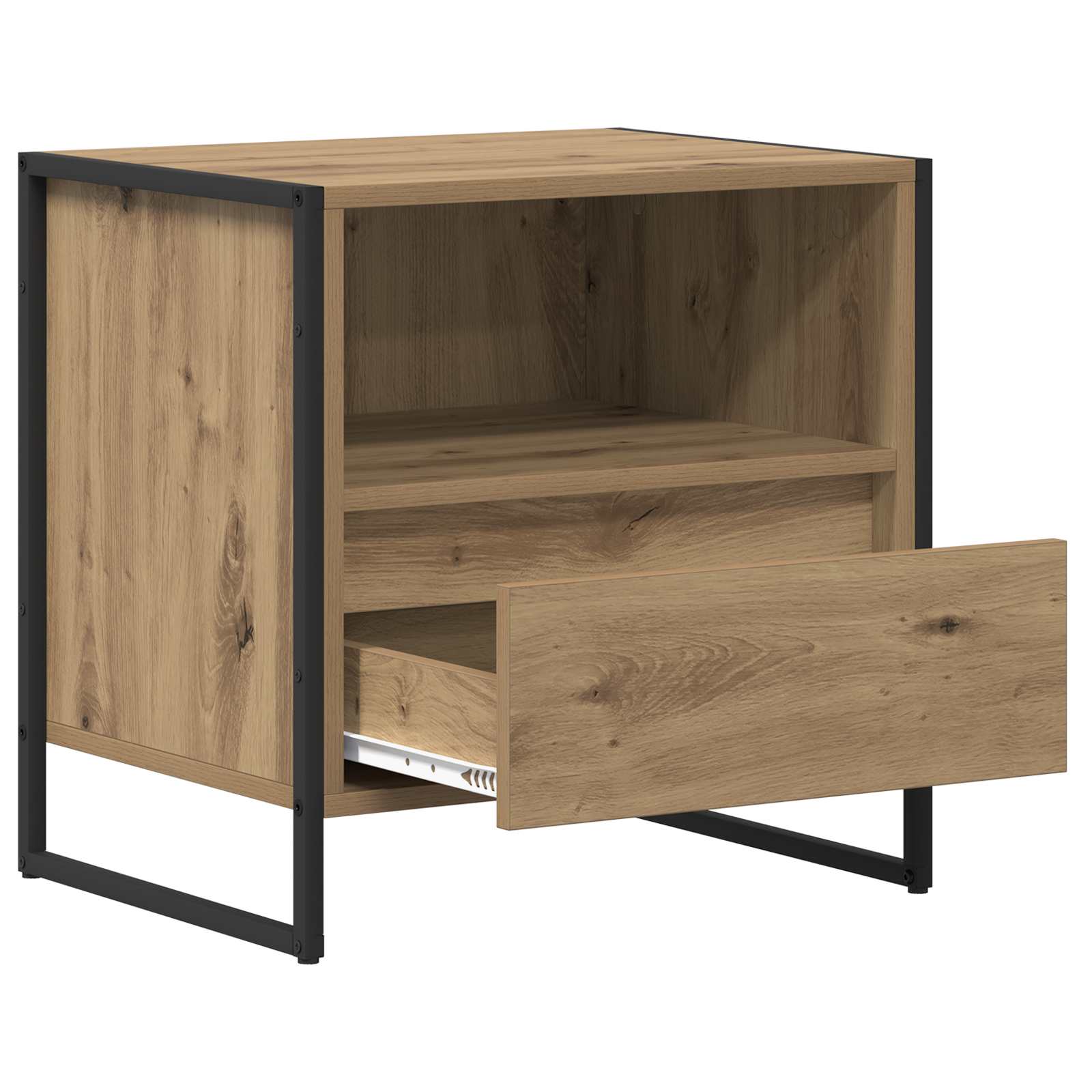 Nachttisch 2 pcs Kunsthandwerk Eiche 50 x 39,5 x 50 cm