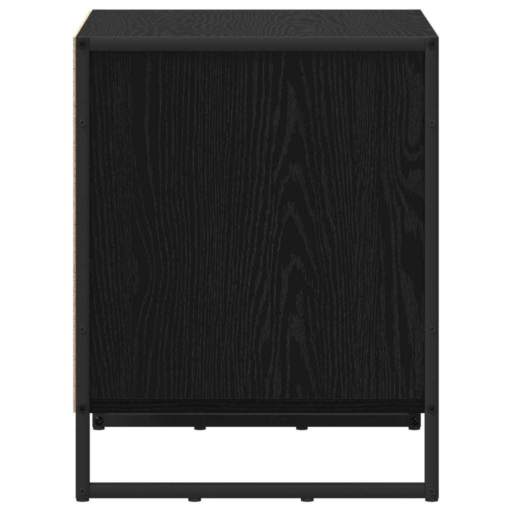 Nachttisch 2 pcs Schwarz Eichen-Optik 50 x 39,5 x 50 cm