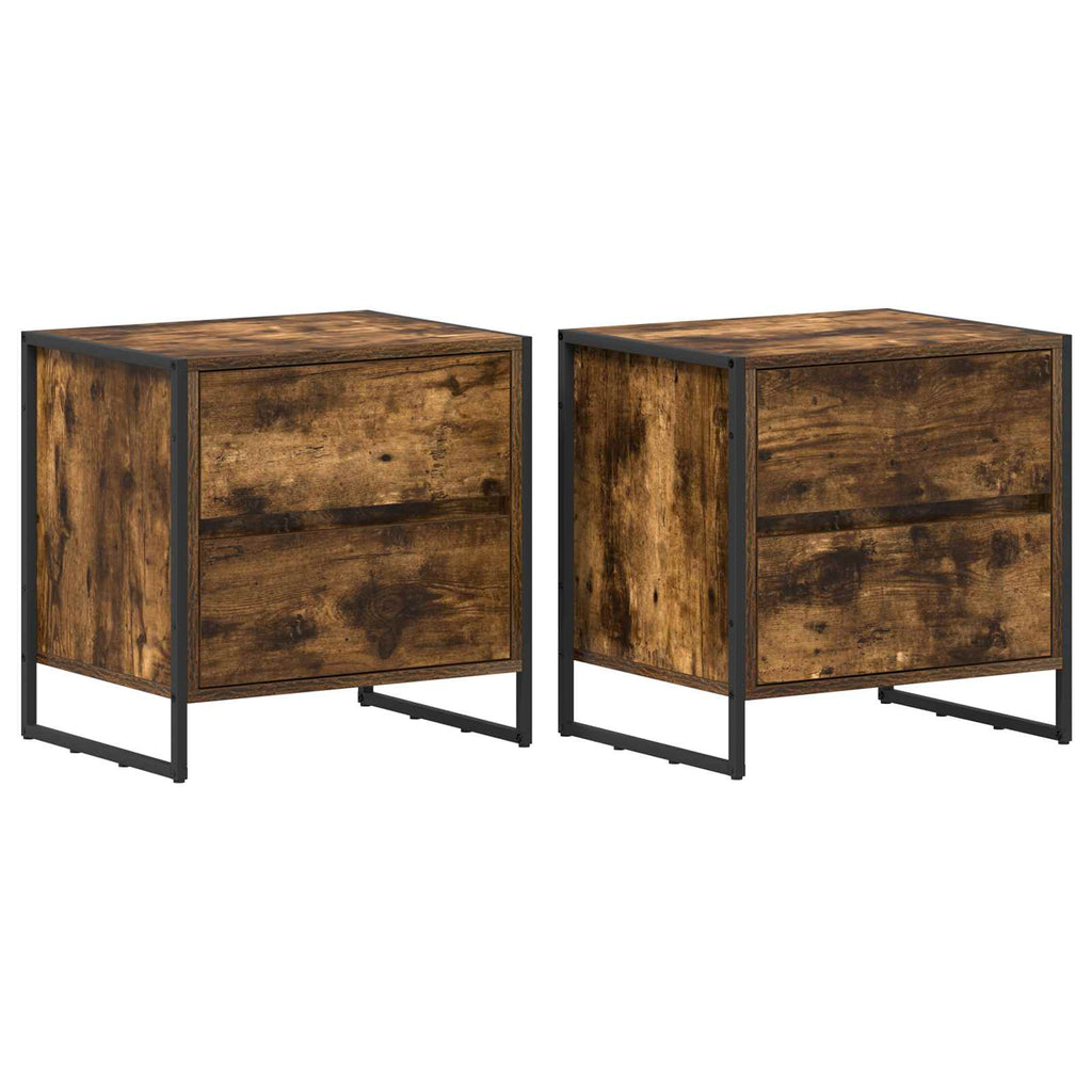 Nachttisch 2 pcs Raucharbe 50 x 39,5 x 50 cm Holzwerkstoff