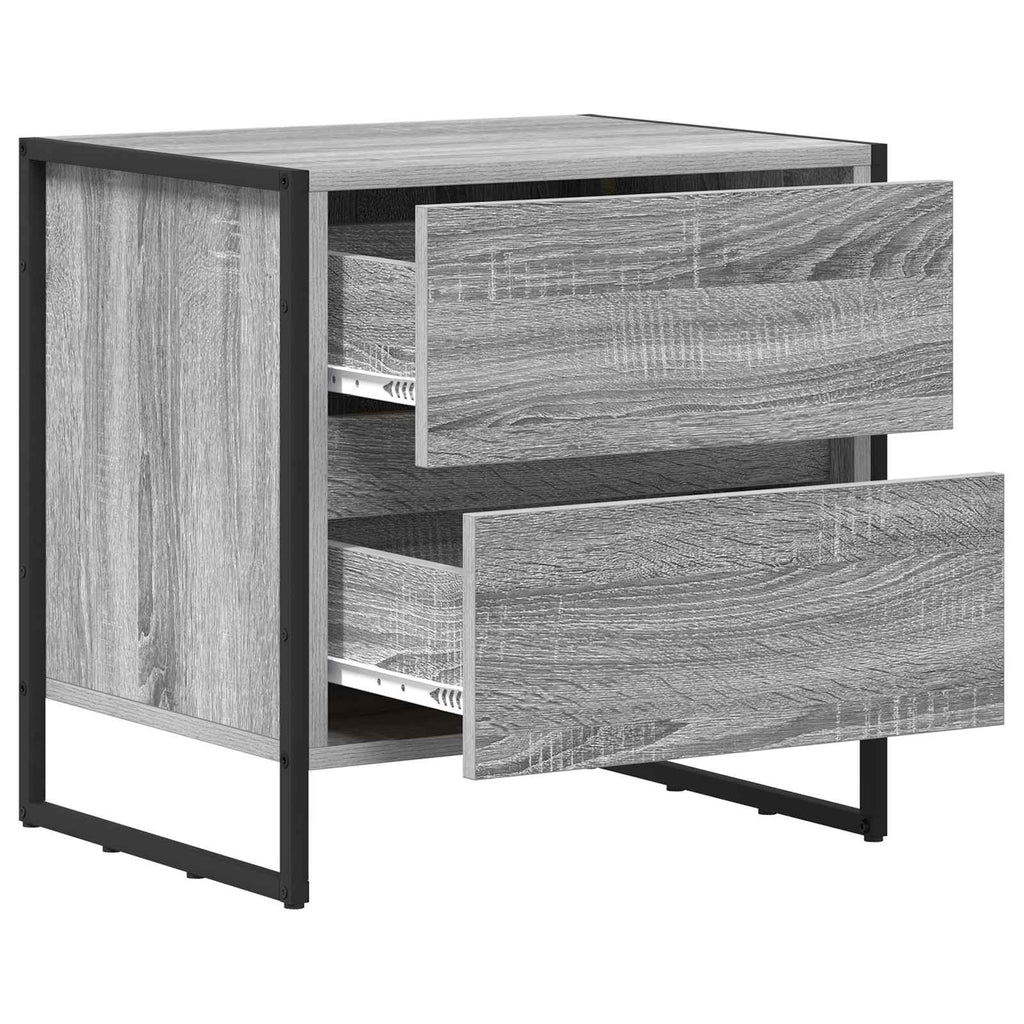 Nachttisch 2 pcs Graues Sonoma 50 x 39,5 x 50 cm Holzwerkstoff