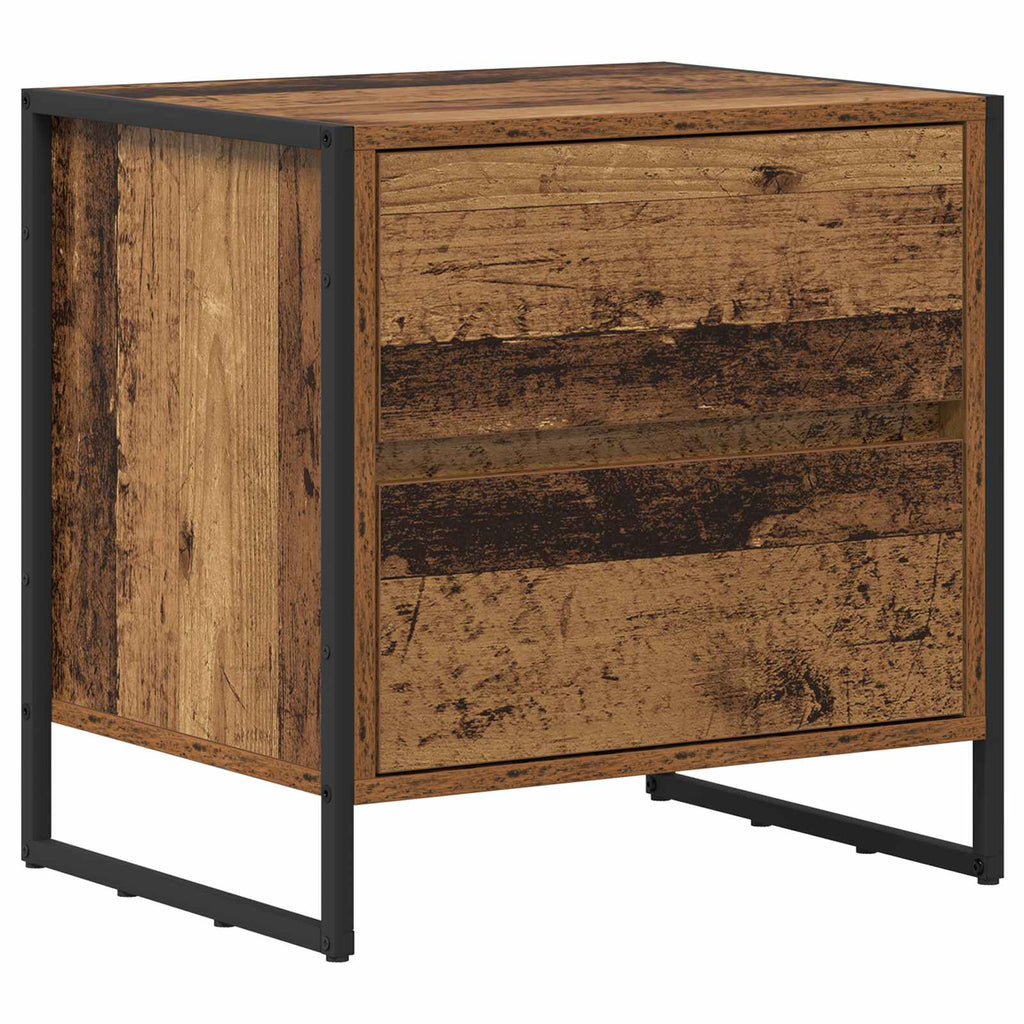 Nachttisch 2 pcs Altholz 50 x 39,5 x 50 cm Holzwerkstoff