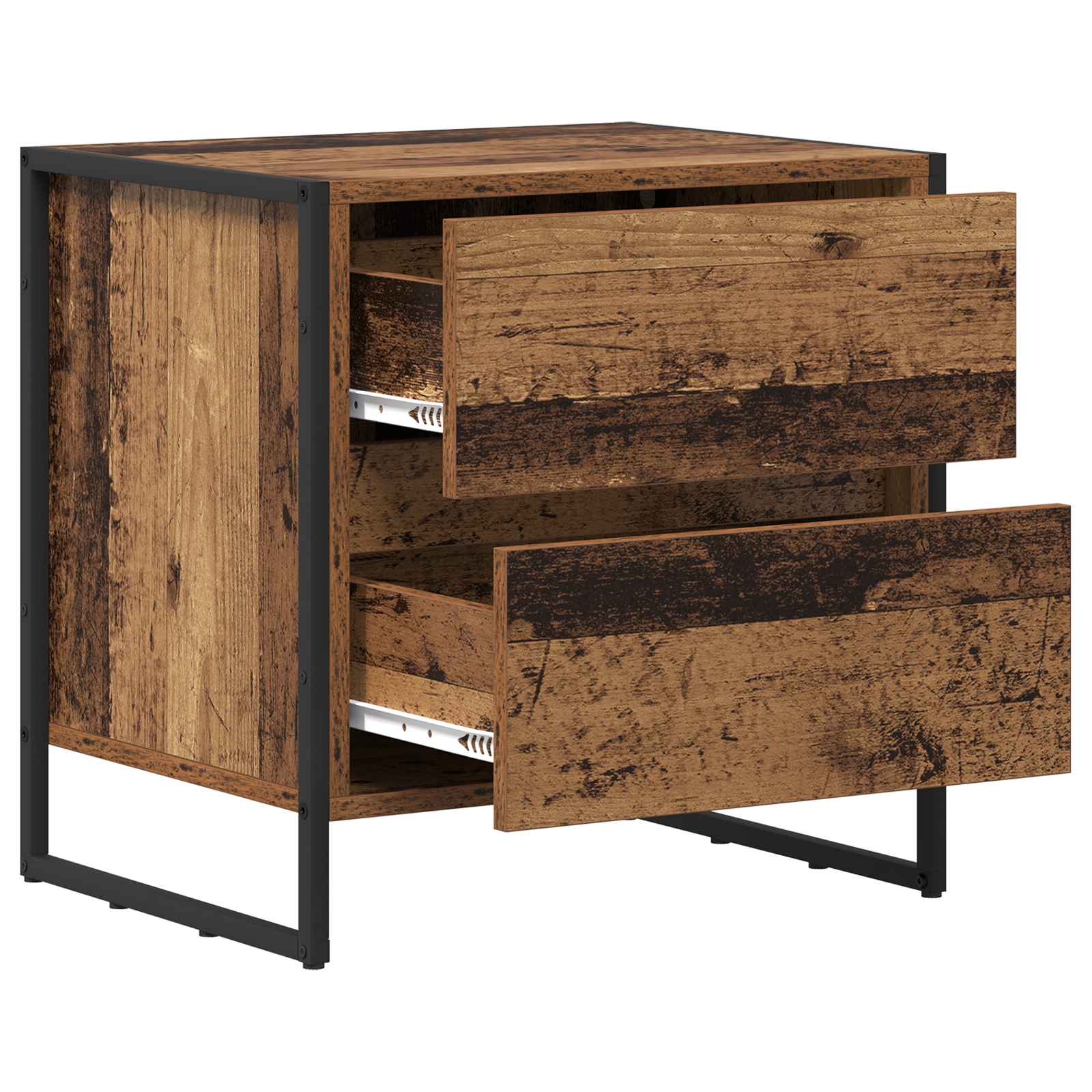 Nachttisch 2 pcs Altholz 50 x 39,5 x 50 cm Holzwerkstoff