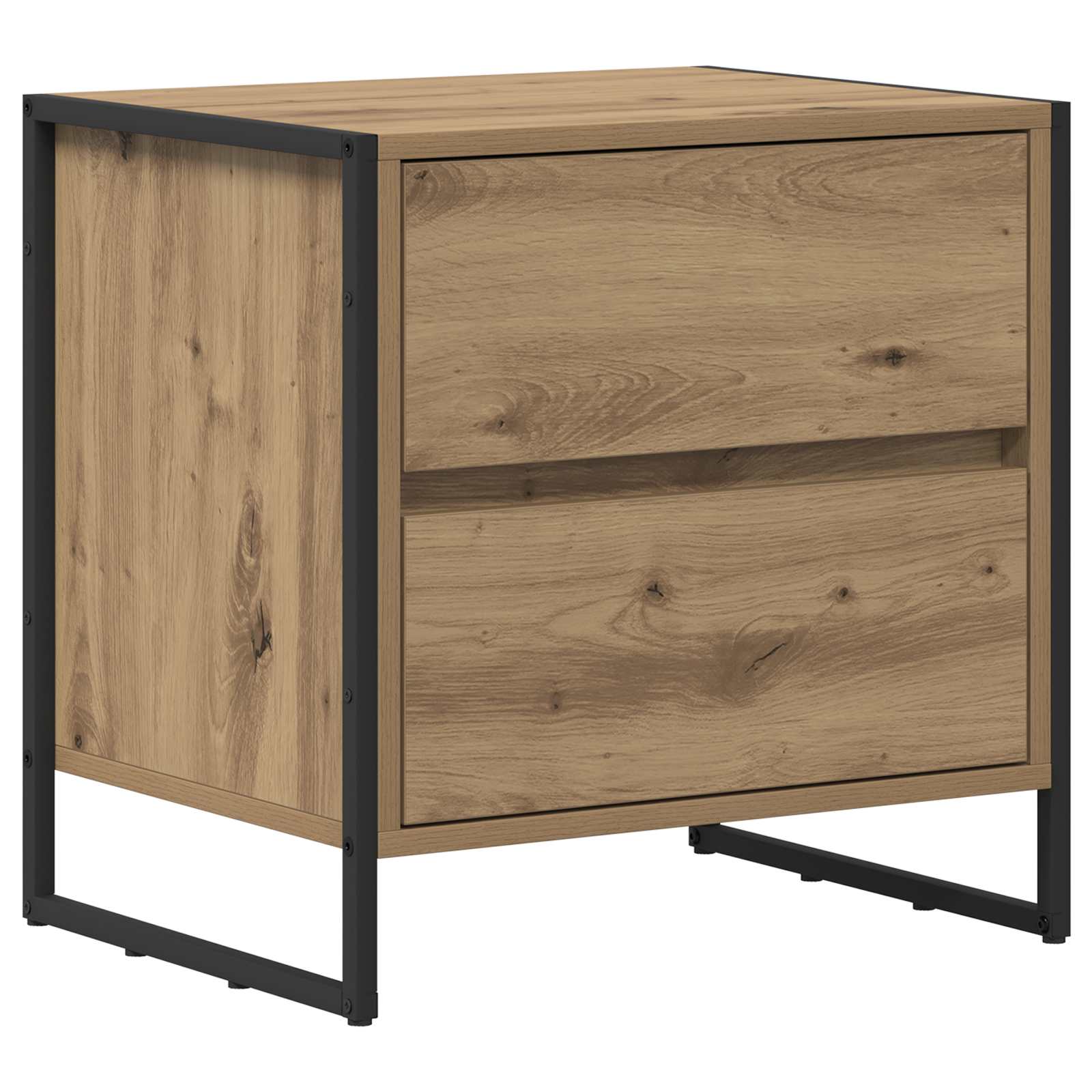 Nachttisch 2 pcs Kunsthandwerk Eiche 50 x 39,5 x 50 cm