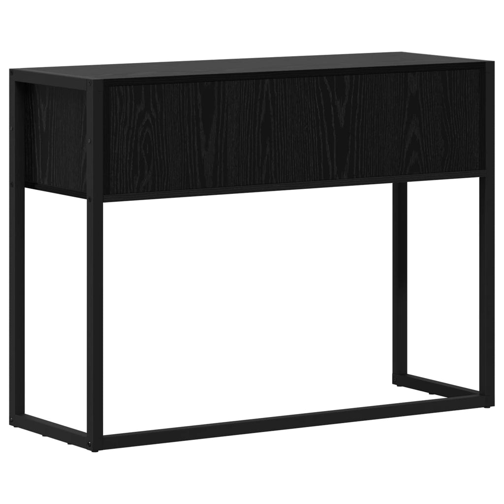 Beistelltisch Schwarz Eichen-Optik 100 x 36 x 75 cm