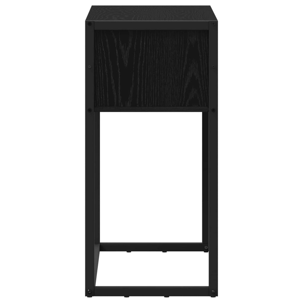 Beistelltisch Schwarz Eichen-Optik 100 x 36 x 75 cm