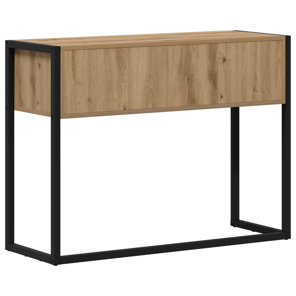 Beistelltisch mit Speicher Kunsthandwerk Eiche 100 x 36 x 75 cm