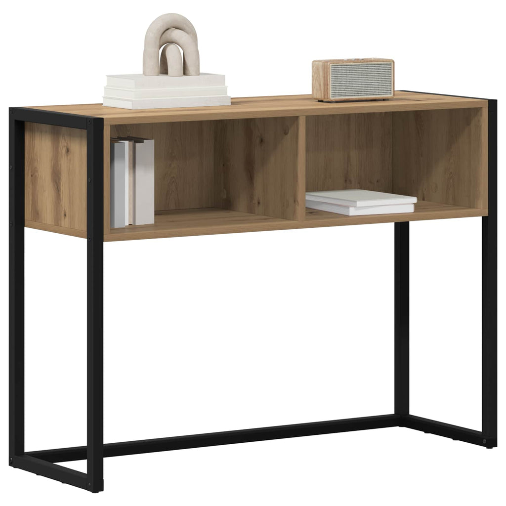 Beistelltisch mit Speicher Kunsthandwerk Eiche 100 x 36 x 75 cm