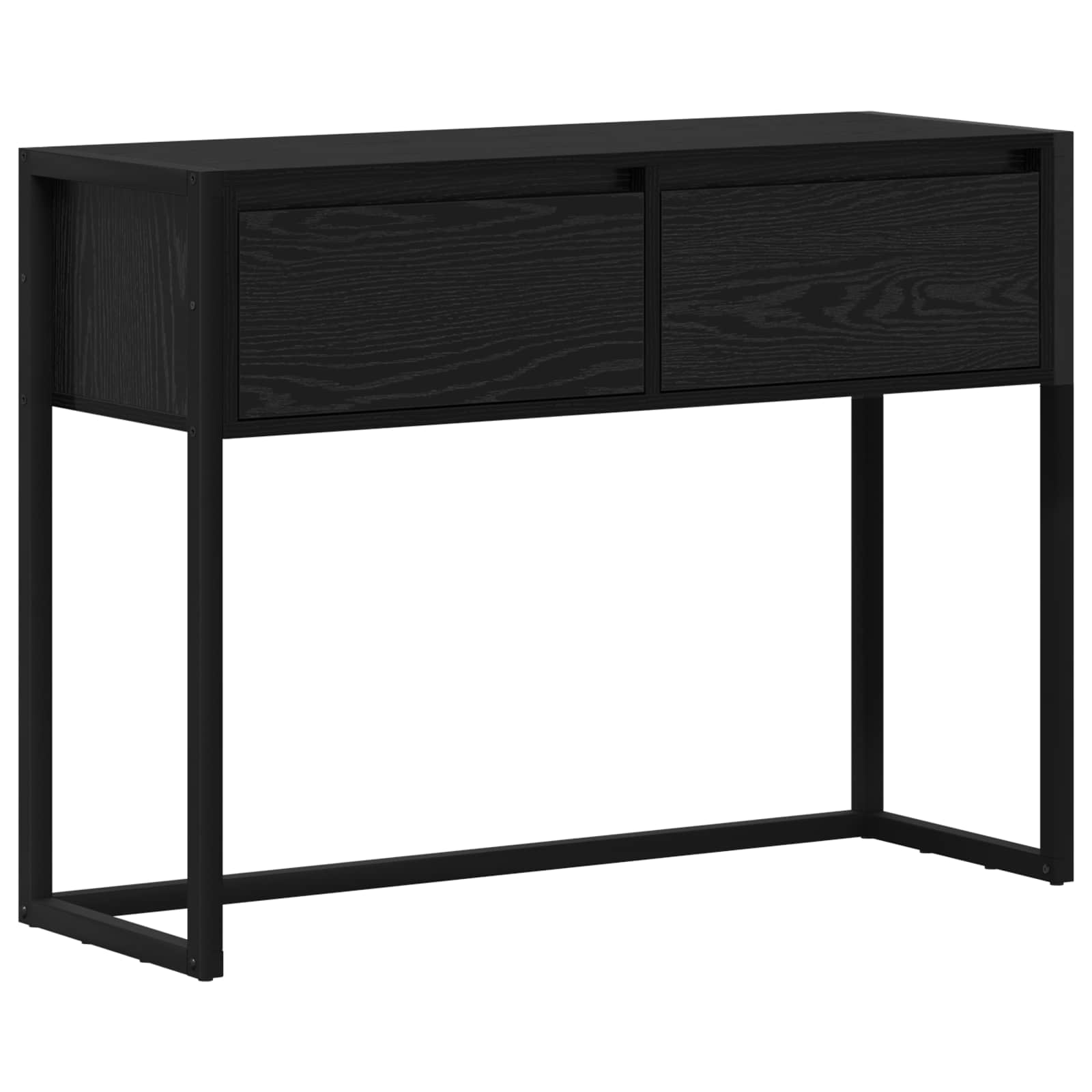 Beistelltisch Schwarz Eichen-Optik 100 x 36 x 75 cm
