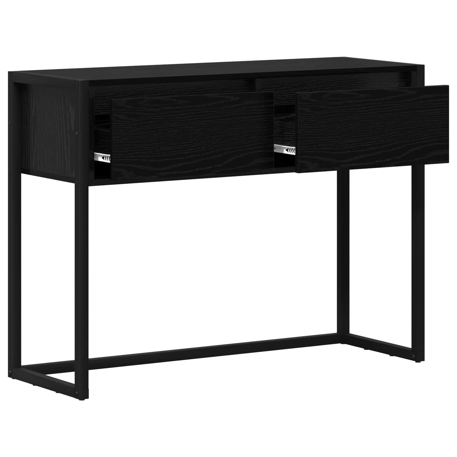 Beistelltisch Schwarz Eichen-Optik 100 x 36 x 75 cm
