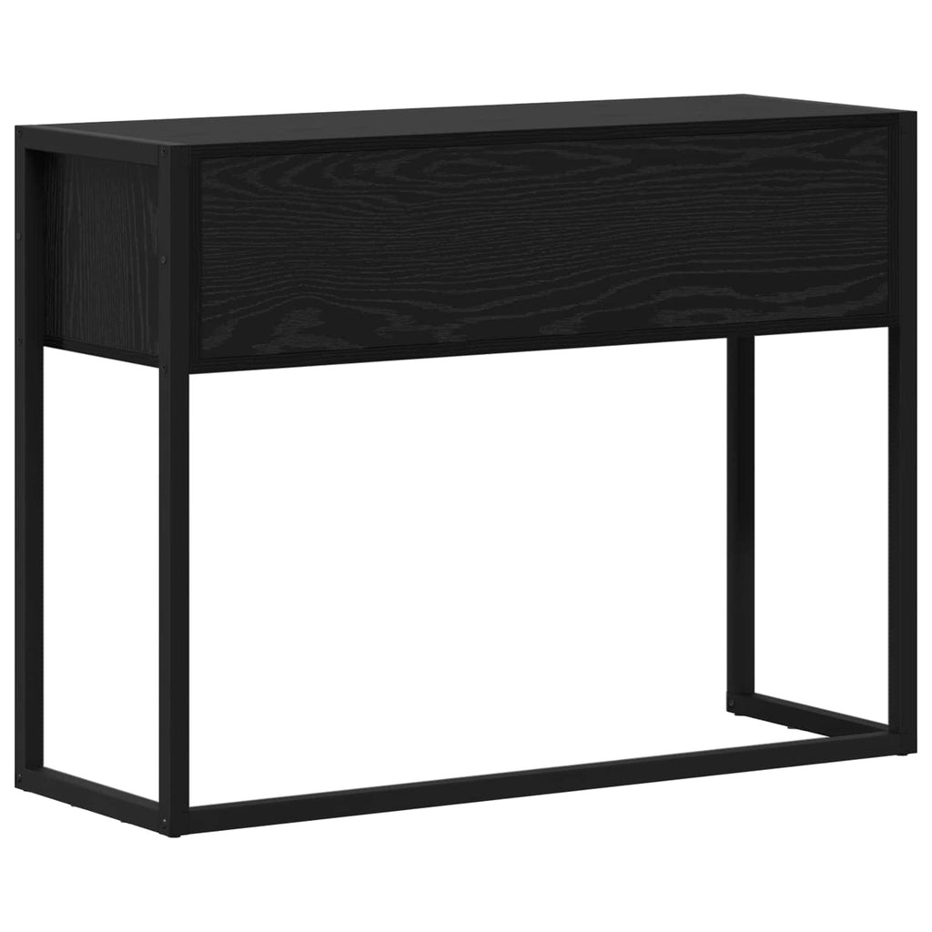 Beistelltisch Schwarz Eichen-Optik 100 x 36 x 75 cm