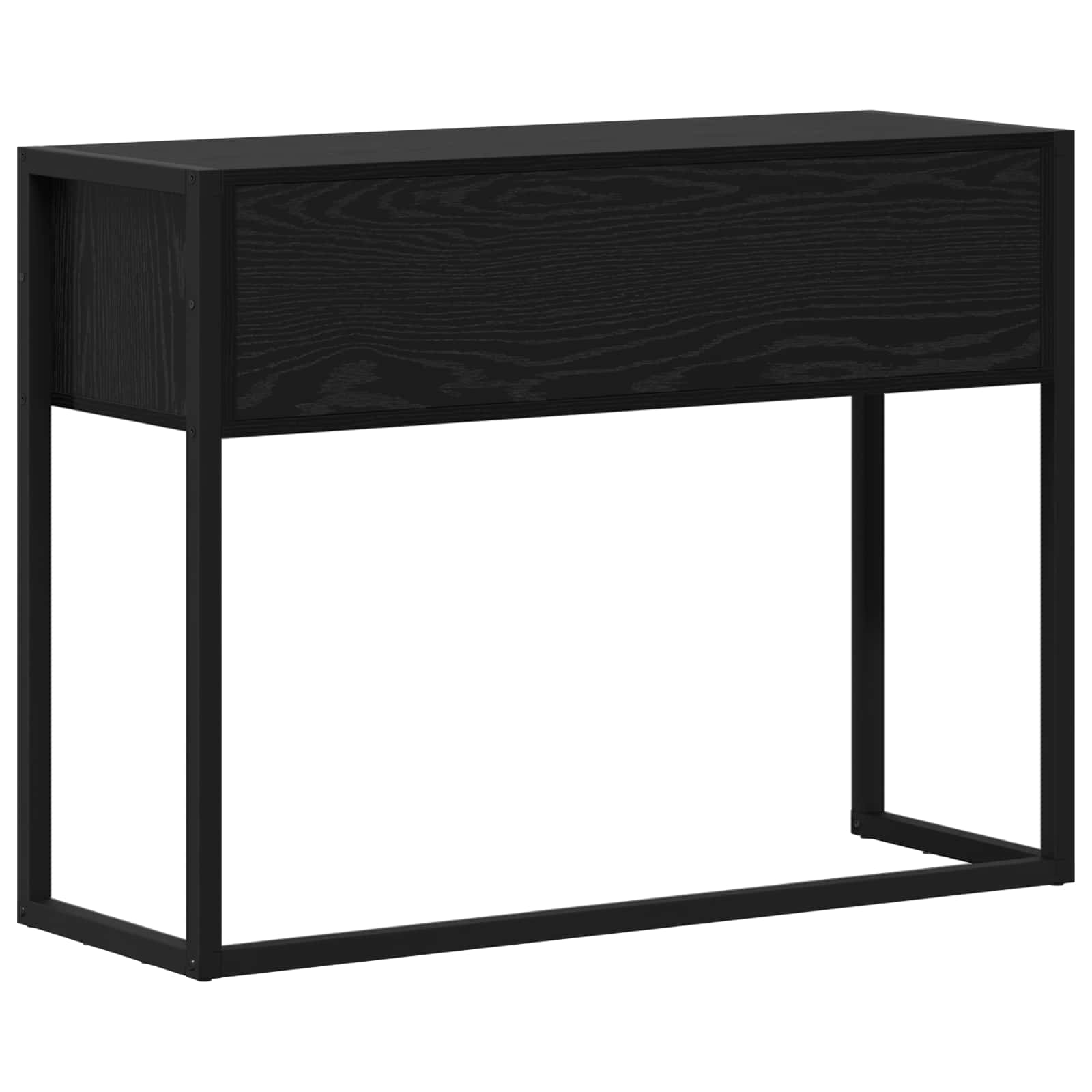 Beistelltisch Schwarz Eichen-Optik 100 x 36 x 75 cm