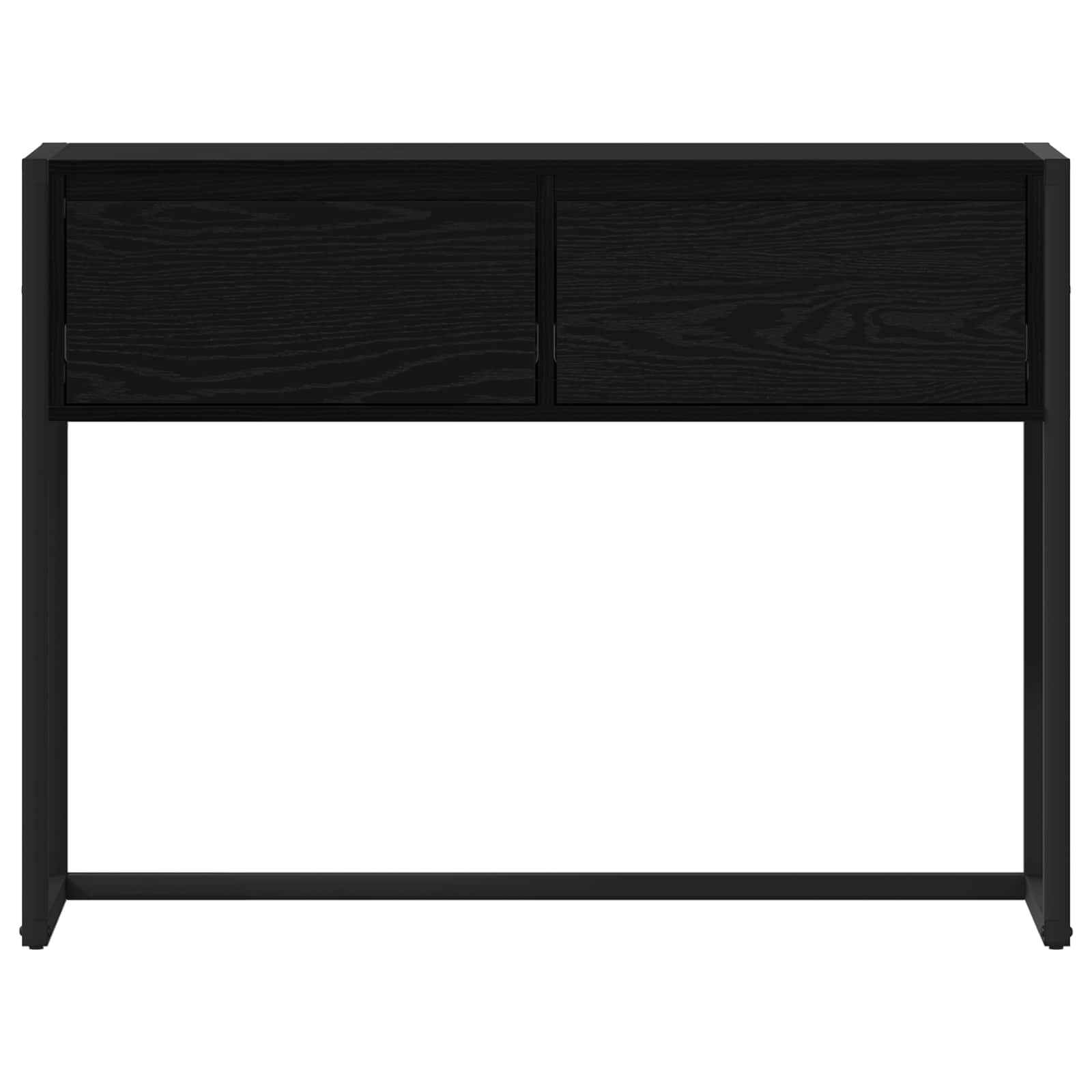 Beistelltisch Schwarz Eichen-Optik 100 x 36 x 75 cm