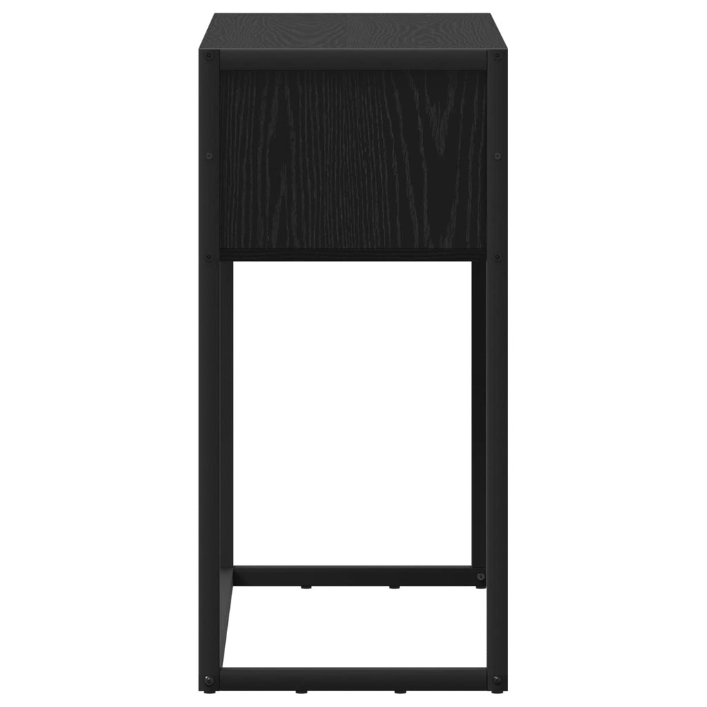 Beistelltisch Schwarz Eichen-Optik 100 x 36 x 75 cm