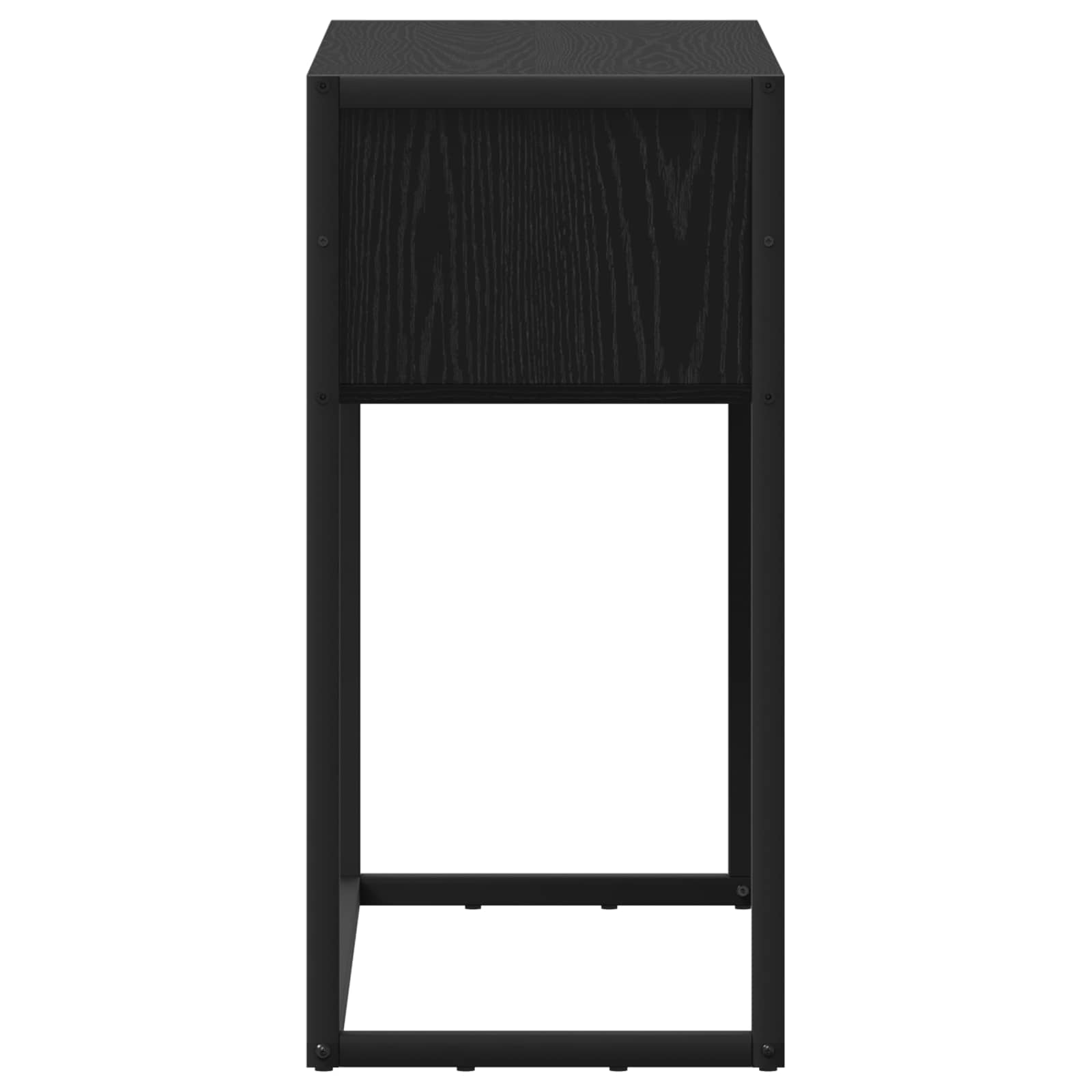 Beistelltisch Schwarz Eichen-Optik 100 x 36 x 75 cm
