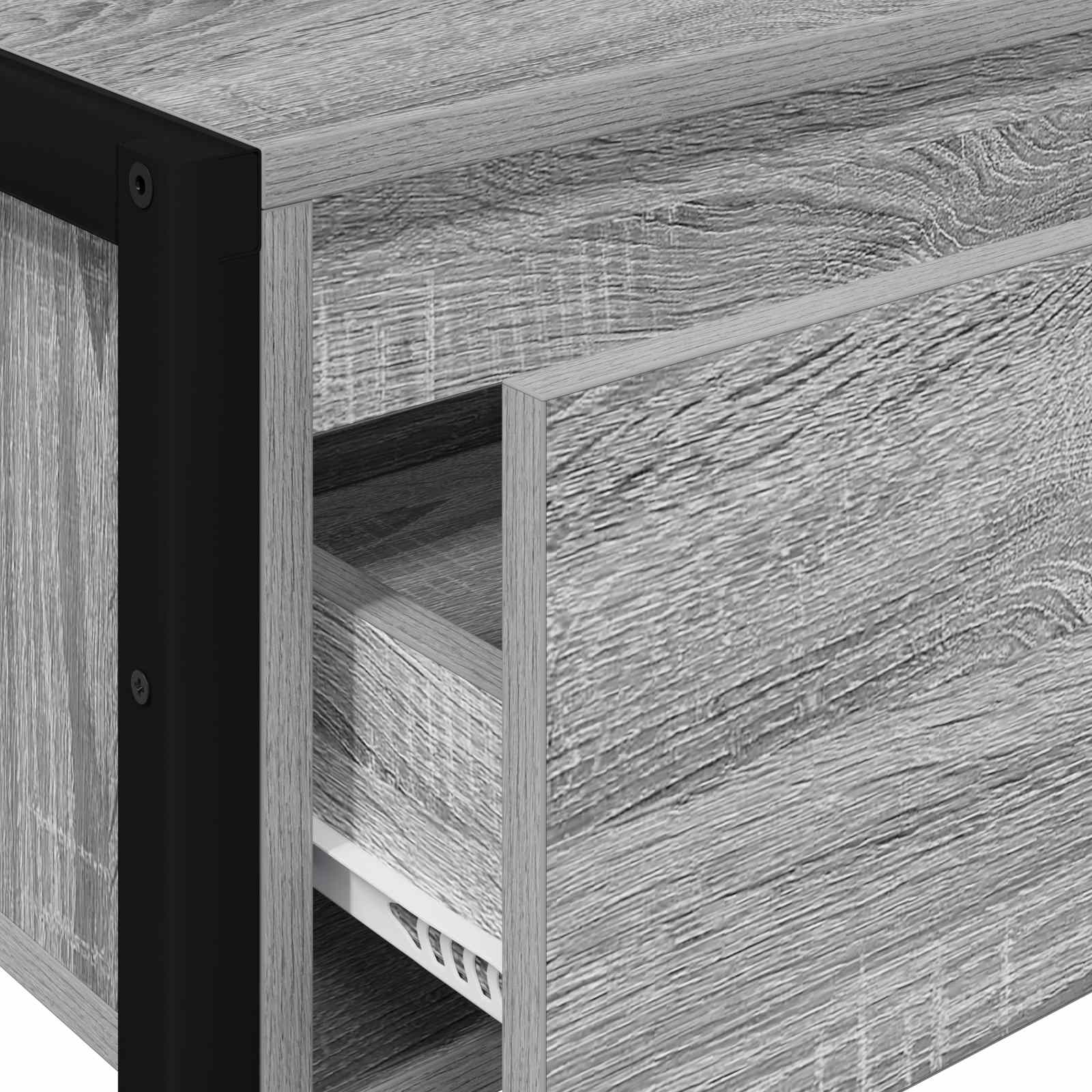Beistelltisch Graues Sonoma 100 x 36 x 75 cm Holzwerkstoff