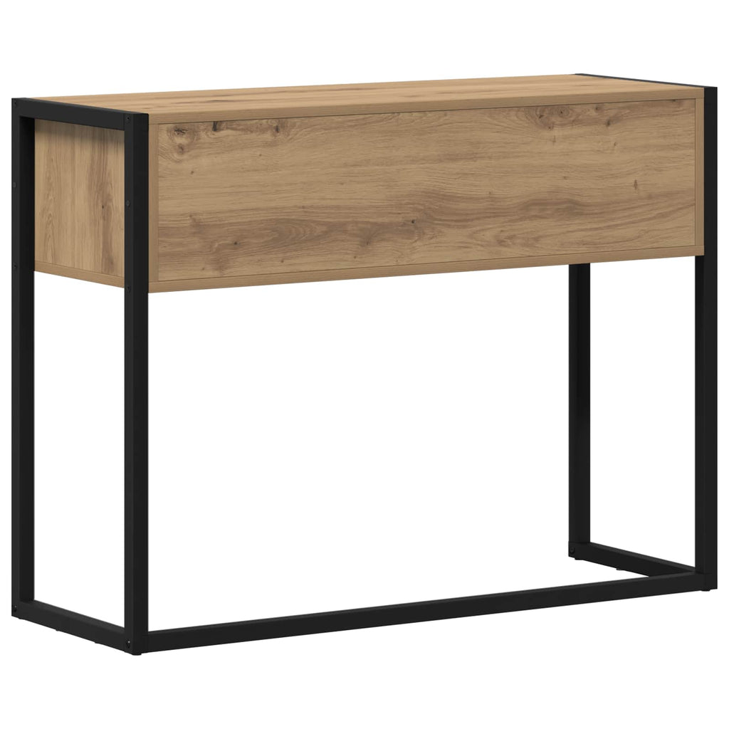 Beistelltisch mit Speicher Kunsthandwerk Eiche 100 x 36 x 75 cm