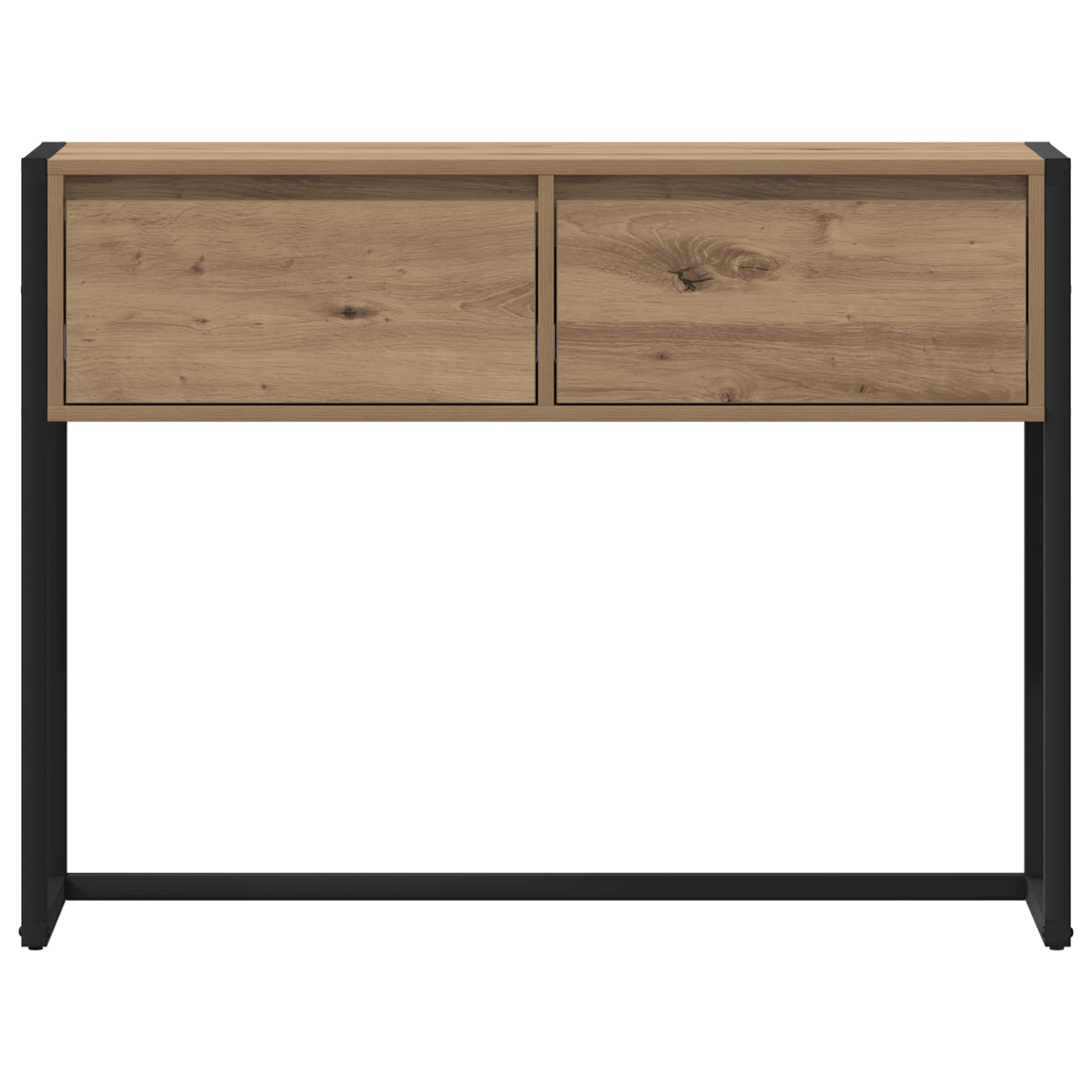 Beistelltisch mit Speicher Kunsthandwerk Eiche 100 x 36 x 75 cm