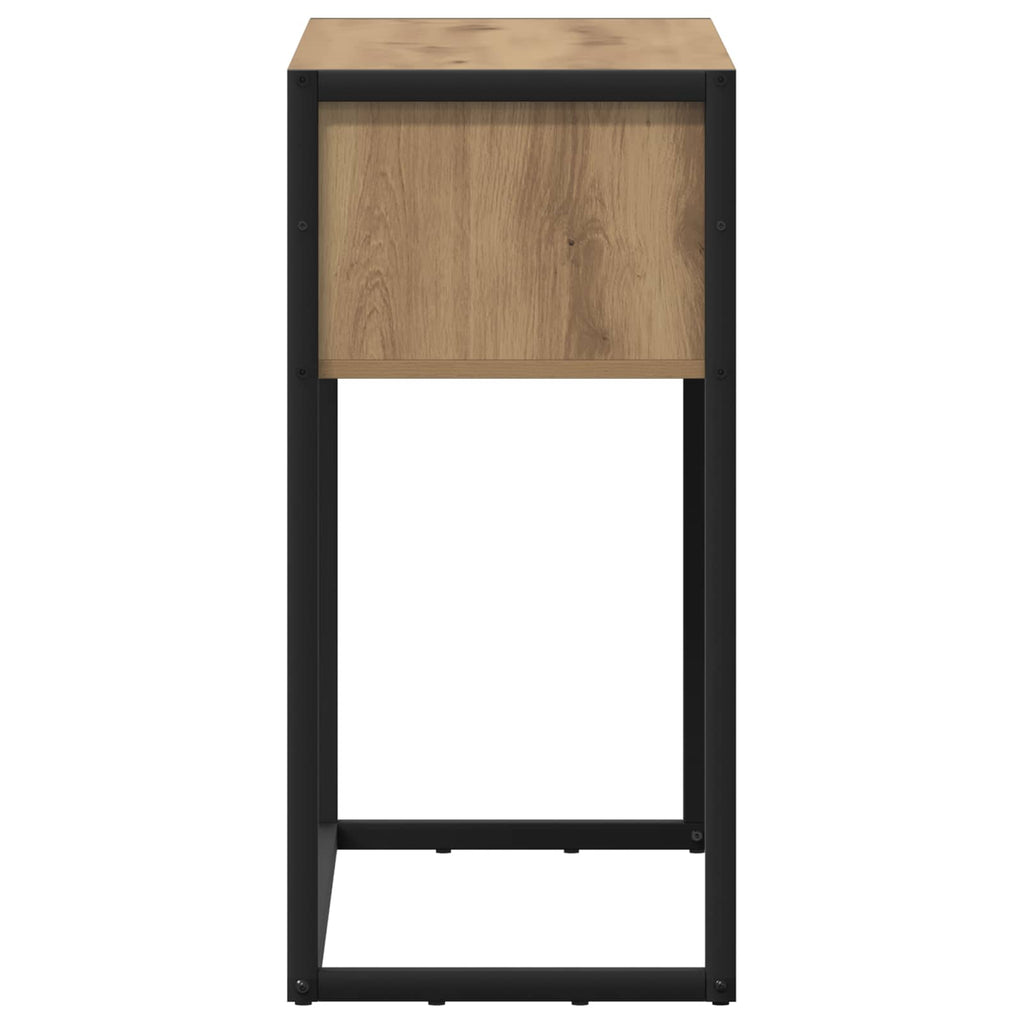Beistelltisch mit Speicher Kunsthandwerk Eiche 100 x 36 x 75 cm