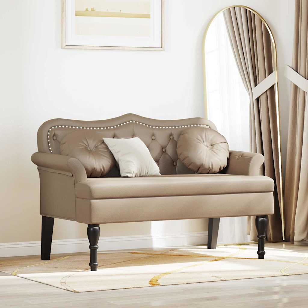 Chesterfield Bank Cappuccino 120,5 x 65 x 75 cm Kunstleder