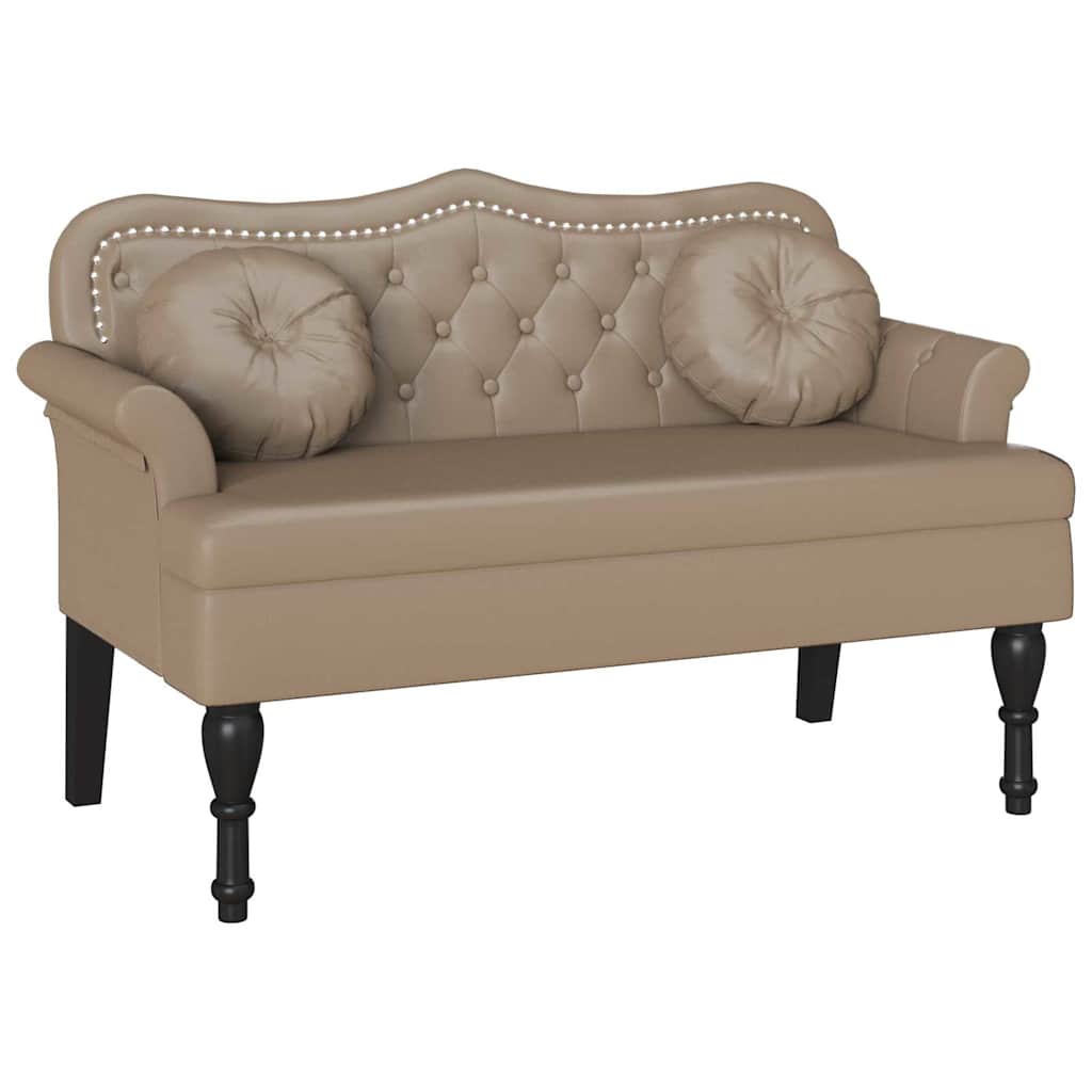 Chesterfield Bank Cappuccino 120,5 x 65 x 75 cm Kunstleder