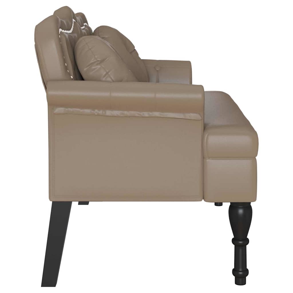 Chesterfield Bank Cappuccino 120,5 x 65 x 75 cm Kunstleder