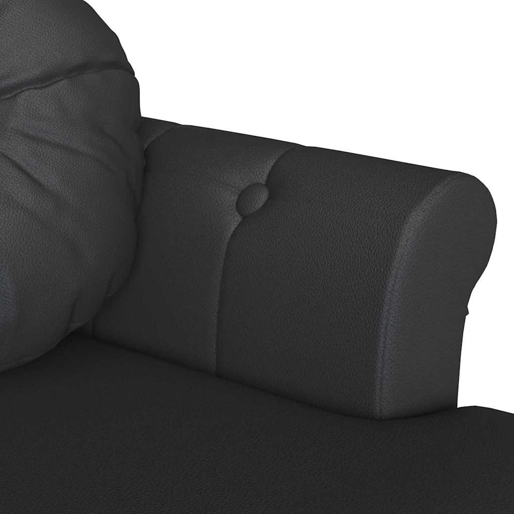 Chesterfield Bank Schwarz 120,5 x 65 x 75 cm Kunstleder