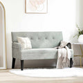 Chesterfield Bank Hellgrau 112 x 65,5 x 75 cm Samt