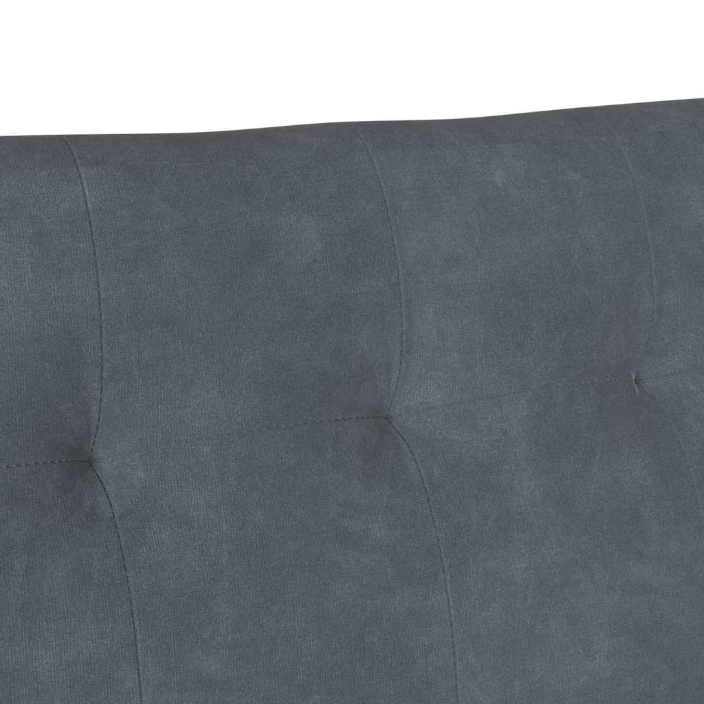 Chesterfield Bank Dunkelgrau 112 x 65,5 x 75 cm Samt