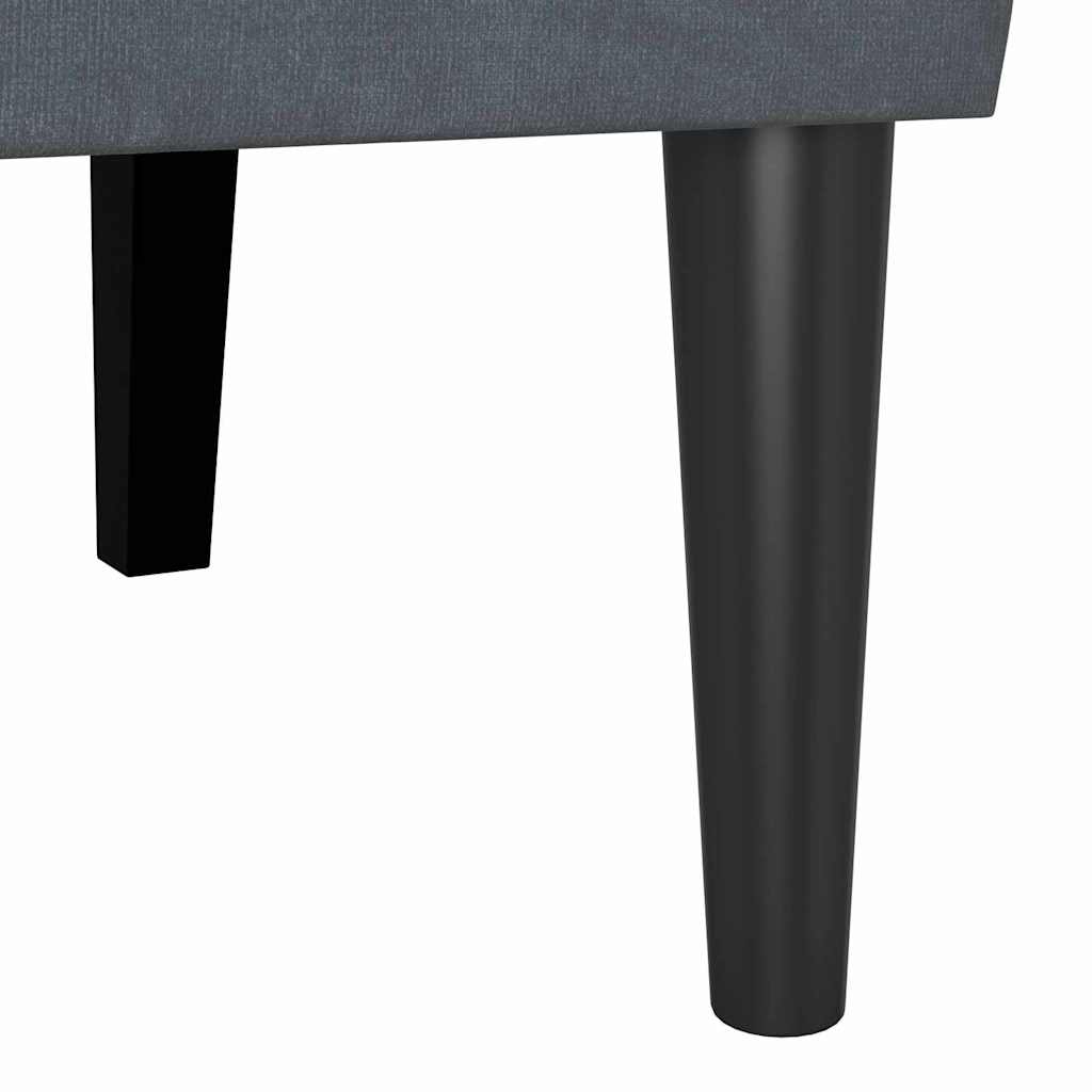 Chesterfield Bank Dunkelgrau 112 x 65,5 x 75 cm Samt