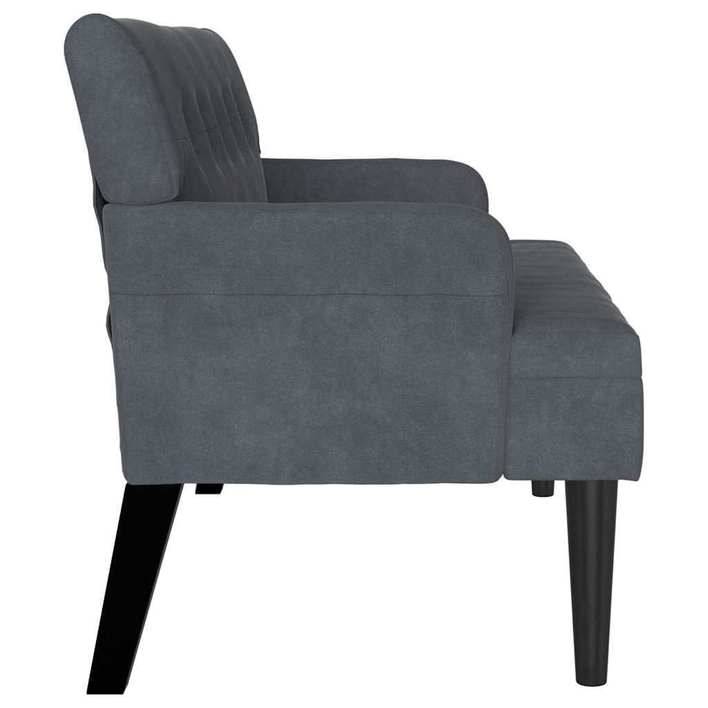 Chesterfield Bank Dunkelgrau 112 x 65,5 x 75 cm Samt