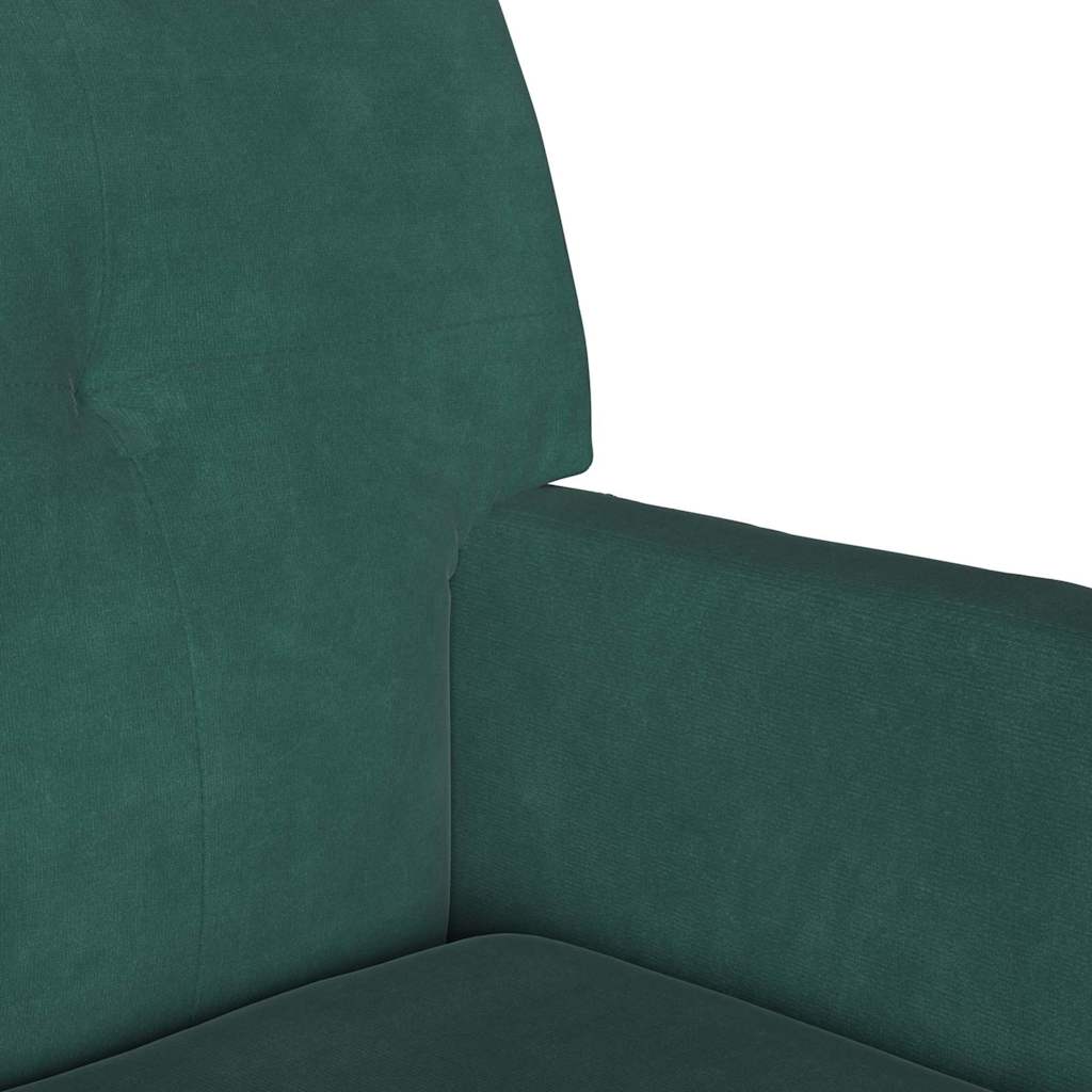 Chesterfield Bank Dunkelgrün 112 x 65,5 x 75 cm Samt