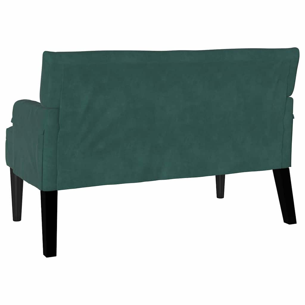 Chesterfield Bank Dunkelgrün 112 x 65,5 x 75 cm Samt