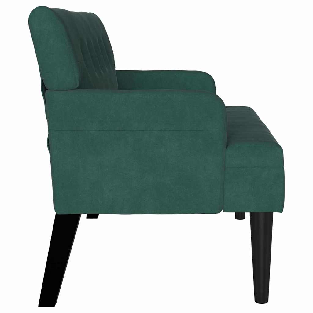 Chesterfield Bank Dunkelgrün 112 x 65,5 x 75 cm Samt