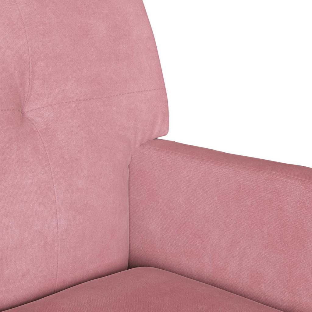 Chesterfield Bank Rosa 112 x 65,5 x 75 cm Samt