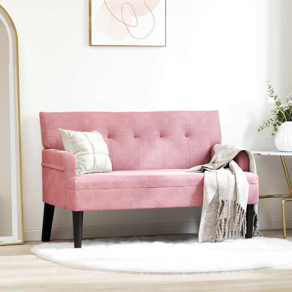 Chesterfield Bank Rosa 112 x 65,5 x 75 cm Samt