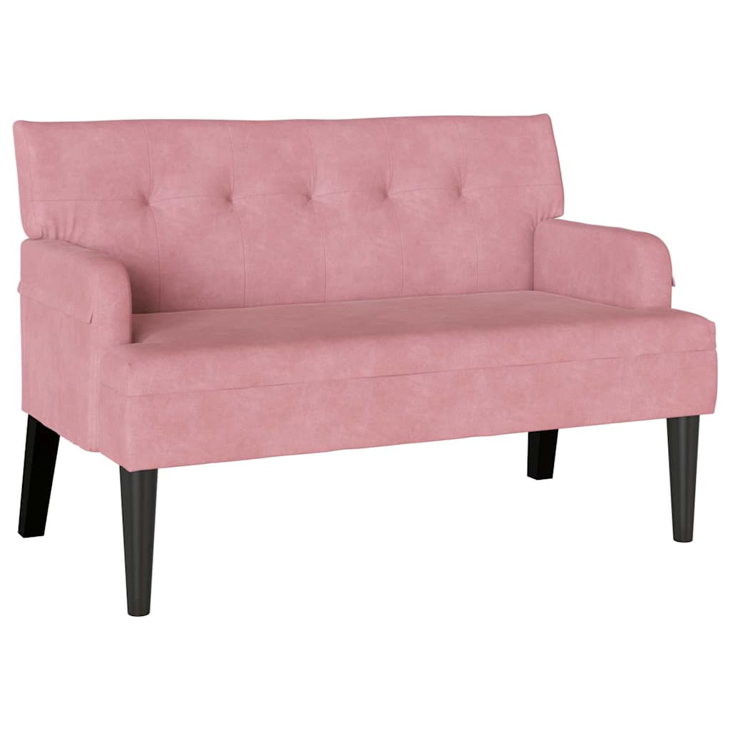 Chesterfield Bank Rosa 112 x 65,5 x 75 cm Samt