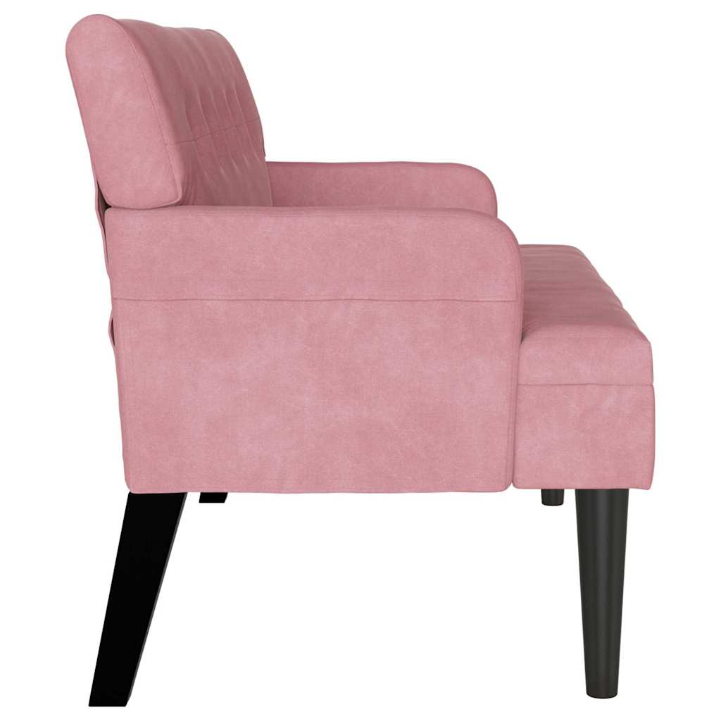 Chesterfield Bank Rosa 112 x 65,5 x 75 cm Samt