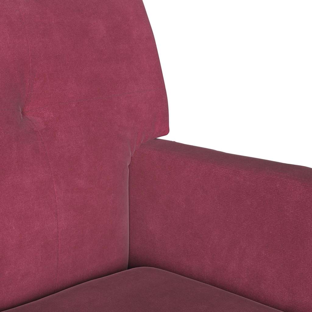 Chesterfield Bank Weinrot 112 x 65,5 x 75 cm Samt